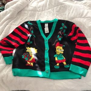 The Simpsons holiday cardigan NWT